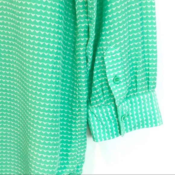 Joie minty green silk popover blouse M - Picture 7 of 7